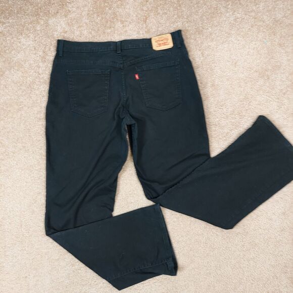 Levis 550 Black Denim Jeans 18M Relaxed Fit Boot Cut Cotton (measures 36x31) - Picture 9 of 10